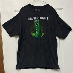 (👀3 For $20) Minecraft Creeper Graphic Tee - Black